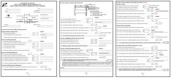 Texas Department of Transportation - Guide for determining time requirements for traffic signal preemption at highway-rail grade crossings