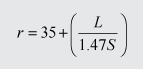 The factor r represents the effective time the crossing would be blocked by a train and can be estimated by this equation