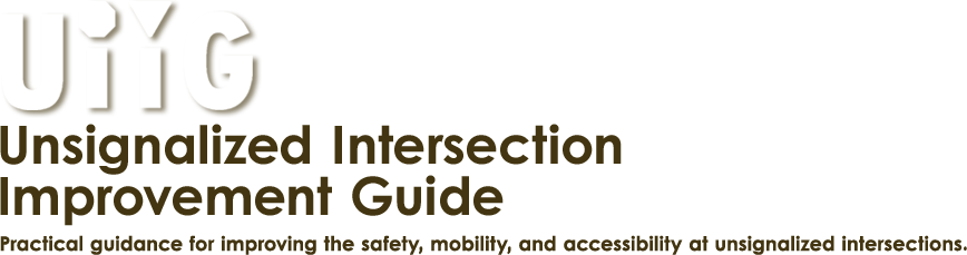 Unsignalized Intersection Improvement Guide - Practical guidance for improving the safety, mobility, and accessibility at unsignalized intersections.